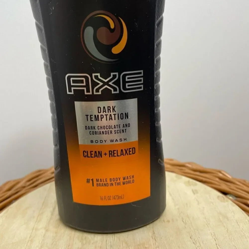 New AXE‎ Dark Temptation Body Wash 24 oz Dark Chocolate Scent Discontinued Soap